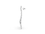 White gold Marquise Diamond Floral Dangle Earrings_1
