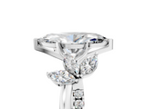 White gold Marquise Diamond Floral Vine Solitaire Engagement Ring_28