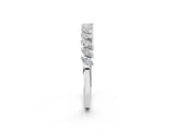 White gold Marquise Diamond Half-Eternity Band with Shared Prong Setting_23