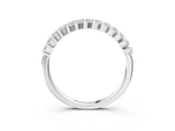 White gold Marquise Diamond Half-Eternity Band with Shared Prong Setting_27