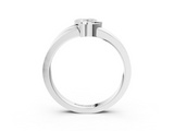 White gold Marquise Diamond Leaf Bypass Ring with Bezel Setting_49