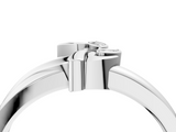 White gold Marquise Diamond Leaf Bypass Ring with Bezel Setting_50