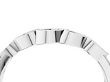 White gold Marquise Diamond Leaf Eternity Band with Bezel Setting_16