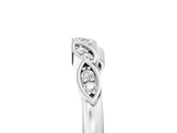 White gold Marquise Diamond Leaf Eternity Band with Bezel Setting_17