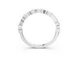 White gold Marquise Diamond Leaf Twist Eternity Band with Bezel Setting_32