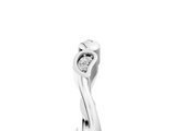 White gold Marquise Diamond Leaf Twist Eternity Band with Bezel Setting_34