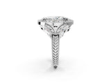 White gold Marquise Diamond Milgrain Marquise Filigree Engagement Ring with Prong Setting_8