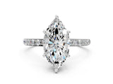 White gold Marquise Diamond Pavé Band with Six-Prong Setting_46