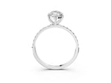 White gold Marquise Diamond Pavé Band with Six-Prong Setting_49