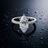 White gold Marquise Diamond Pavé Band with Six-Prong Setting_61
