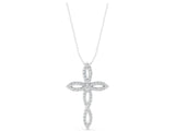 White gold Marquise Diamond Pavé Cross Pendant_38