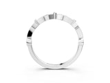 White gold Marquise Diamond Pavé Eternity Band with Bezel Setting_13