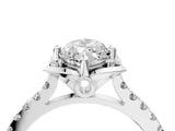 White gold Marquise Diamond Pave Band with Floral Prong Setting_56