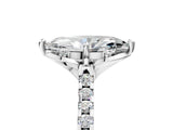 White gold Marquise Diamond Pave Band with Floral Prong Setting_57