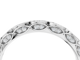 White gold Marquise Diamond Pave Eternity Band with Bezel Setting_39