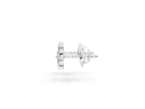 White gold Marquise Diamond Petal Stud Earrings with Diamond Accents_9