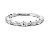 White gold Marquise Diamond Prong Set Half-Eternity Band_162