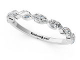 White gold Marquise Diamond Prong Set Half-Eternity Band_163