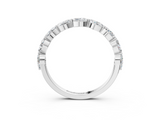 White gold Marquise Diamond Prong Set Half-Eternity Band_205