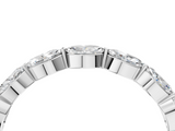 White gold Marquise Diamond Prong Set Half-Eternity Band_206