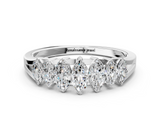 White gold Marquise Diamond Prong-Set Half-Eternity Band_2