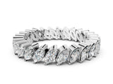 White gold Marquise Diamond Shared Prong Full Eternity Band