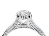 White gold Marquise Diamond Solitaire with Pave Band and Six-Prong Setting_59