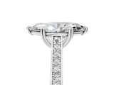White gold Marquise Diamond Solitaire with Pave Band and Six-Prong Setting_60