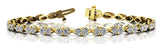 White gold Marquise Diamond Tennis Bracelet with Bezel Setting and Four-Prong Clasp 1