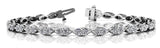 White gold Marquise Diamond Tennis Bracelet with Bezel Setting and Four-Prong Clasp