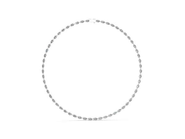 Platinum Marquise Diamond Tennis Necklace
