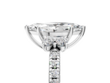 White gold Marquise Diamond Three-Stone Pave Band with Four-Prong Setting_63
