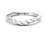 White gold Marquise Diamond Twist Eternity Band with Bezel Setting_6