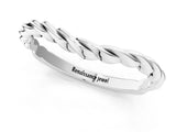 White gold Marquise Diamond Twist Eternity Band with Bezel Setting_7