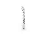 White gold Marquise Diamond Twist Eternity Band with Bezel Setting_8