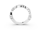 White gold Marquise Diamond Vine Eternity Band with Bezel Setting_21