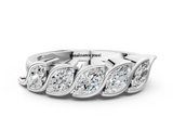 White gold Marquise Diamond Wave Band with Channel Setting_29