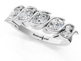 White gold Marquise Diamond Wave Band with Channel Setting_30