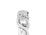 White gold Marquise Diamond Wave Band with Channel Setting_33