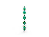 White gold Marquise Emerald Eternity Band with U-Prong Setting_14