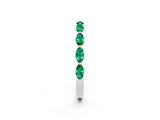 White gold Marquise Emerald Prong Set Half-Eternity Band_8