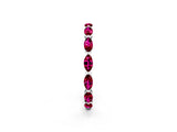 White gold Marquise Garnet Eternity Band with U-Prong Setting_14