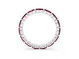 White gold Marquise Garnet Eternity Band with U-Prong Setting_15