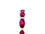 White gold Marquise Garnet Eternity Band with U-Prong Setting_17