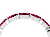 White gold Marquise Garnet Prong Set Half-Eternity Band_10