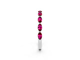White gold Marquise Garnet Prong Set Half-Eternity Band_8