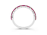 White gold Marquise Garnet Prong Set Half-Eternity Band_9