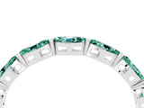 White gold Marquise Green Sapphire Eternity Band with U-Prong Setting_16