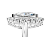White gold Marquise Halo Cluster Diamond Engagement Ring with Prong Setting and Polished Band_25