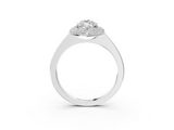 White gold Marquise Halo Diamond Engagement Ring with Solitaire Band and Four-Prong Setting_23